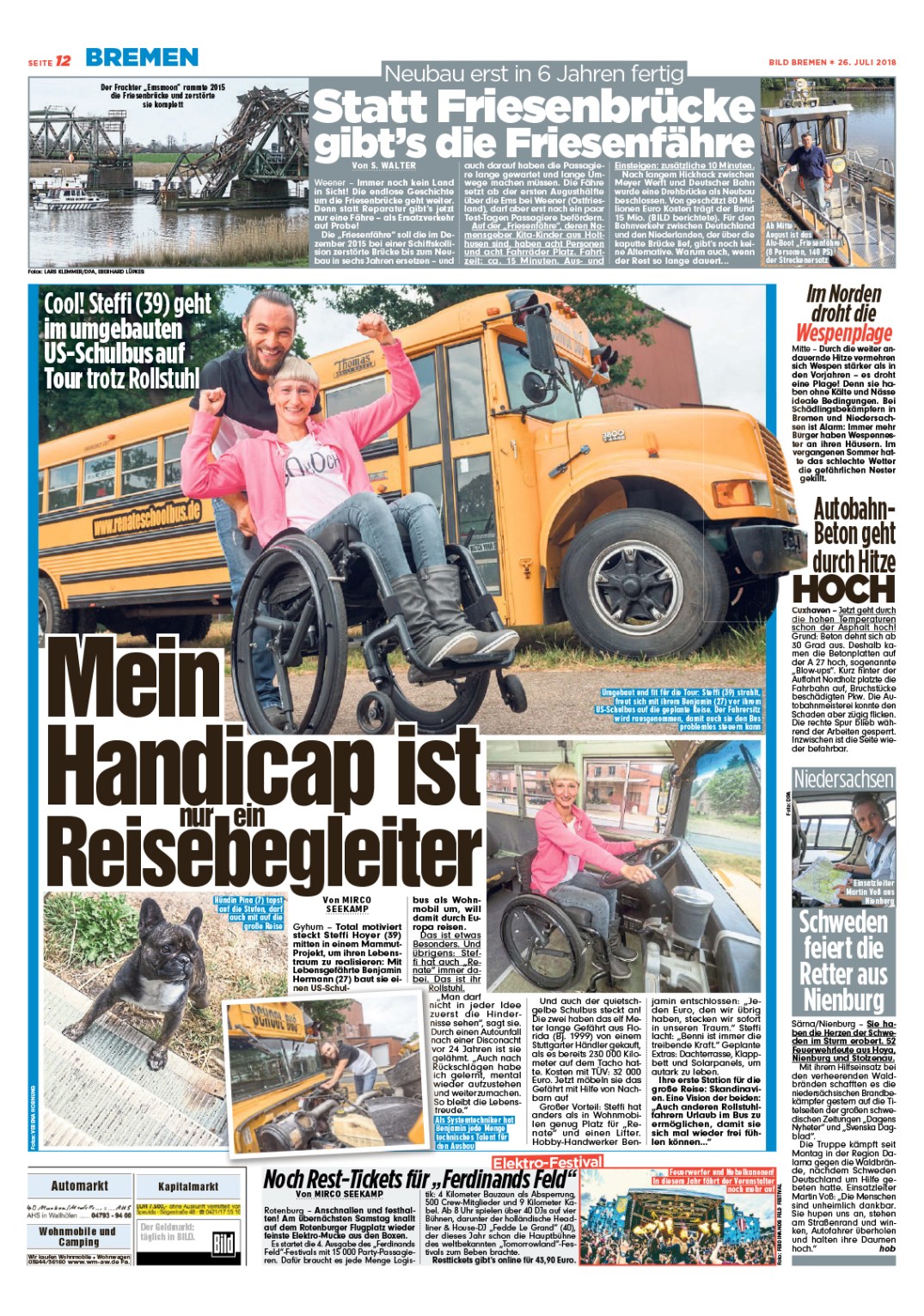 Bild Bremen Artikel 26.07.2018